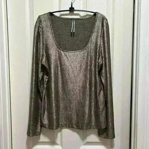 Anthropologie Scoop Neck Long Sleeve Top Women’s Large